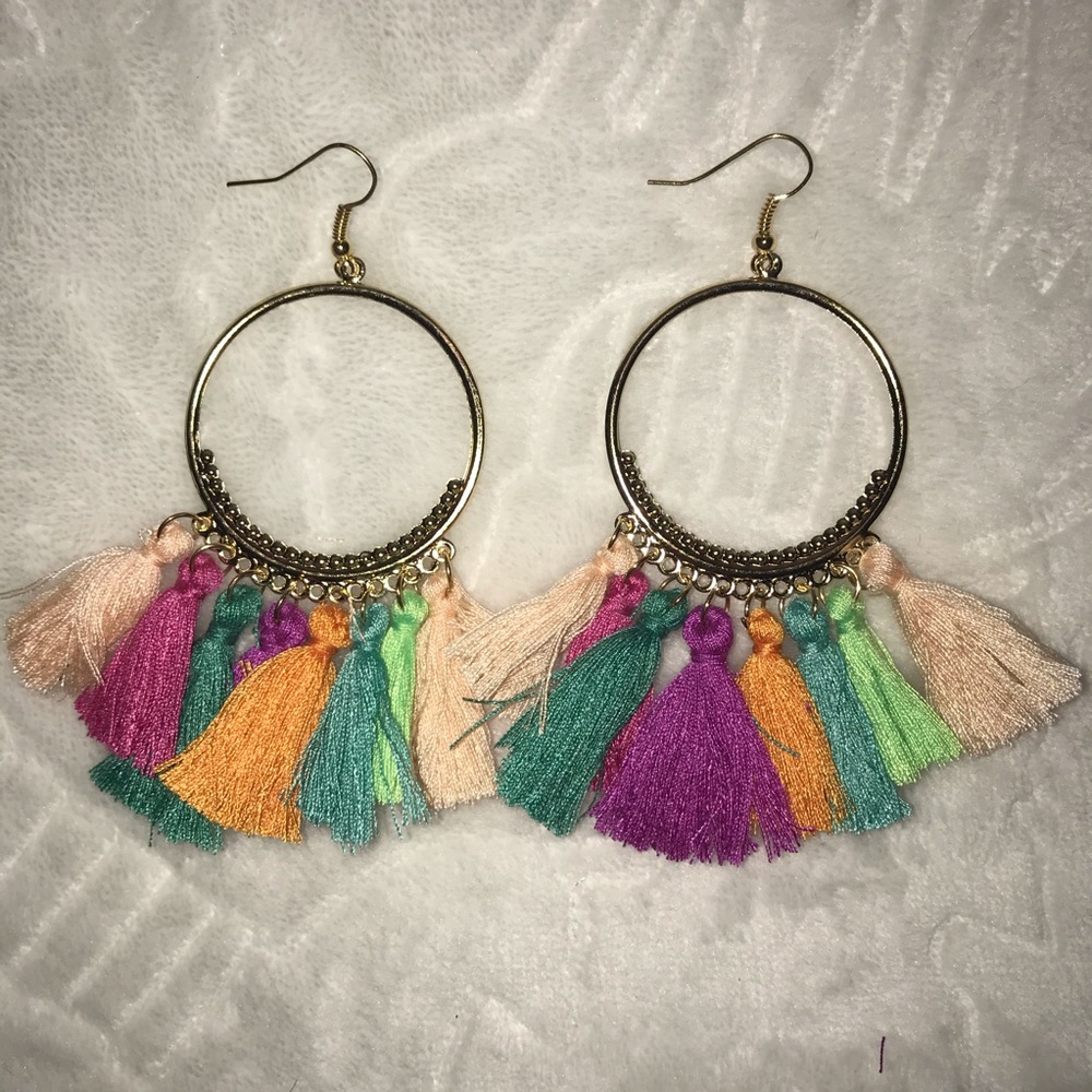 New Multicolored Tassel Earrings